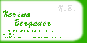 nerina bergauer business card